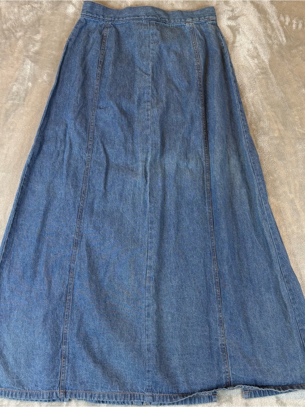 Newport News Vintage Denim Alma Button-Up Slit Maxi Skirt Wmn’s 8 - Picture 8 of 12